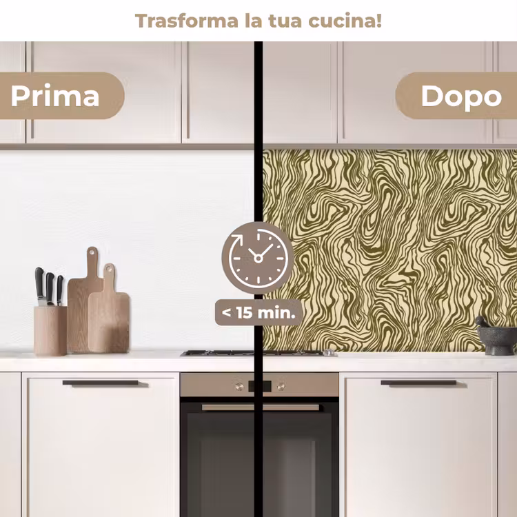 Schienale cucina - Astratto - Marmo - Verde — 3