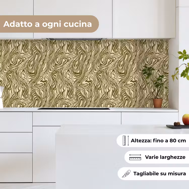 Schienale cucina - Astratto - Marmo - Verde — 7