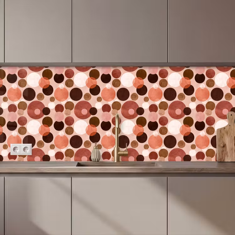 Schienale cucina - Cerchi - Moderno - Colorato — 1