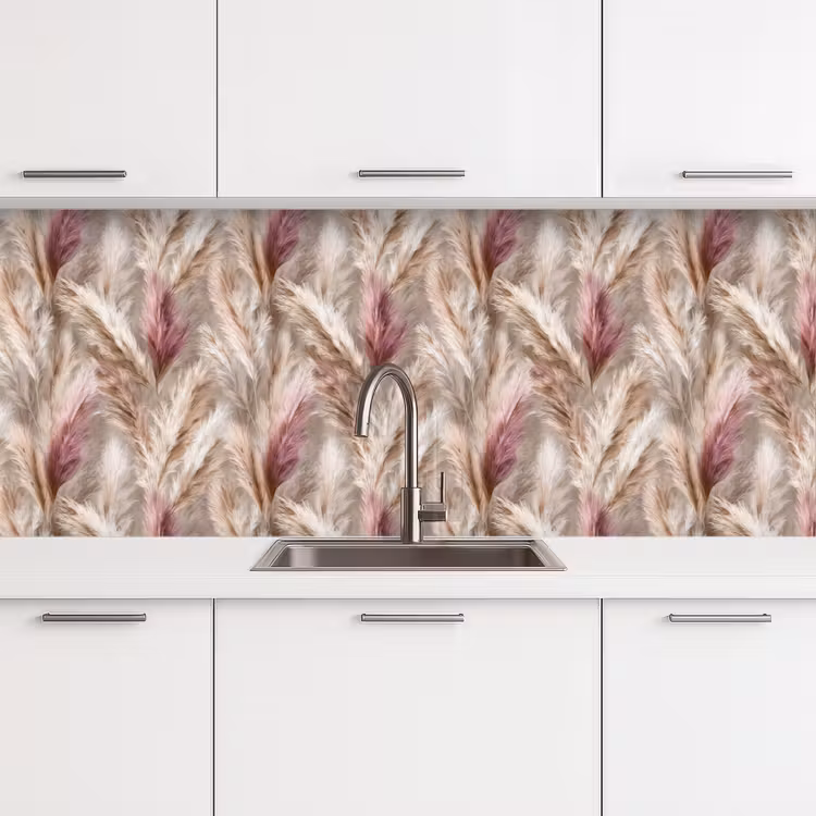 Schienale cucina - Erba della pampa - Soffice - Colorata — 4
