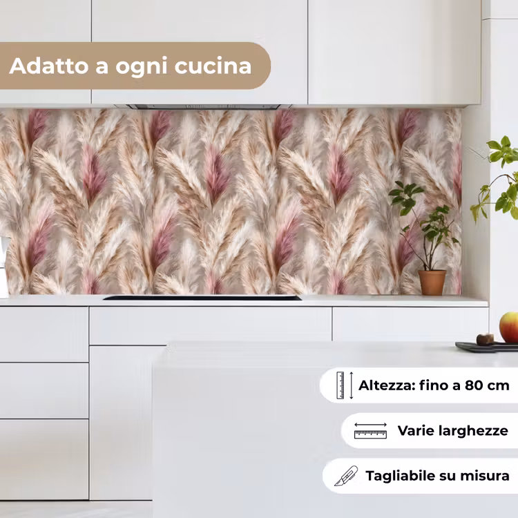Schienale cucina - Erba della pampa - Soffice - Colorata — 7