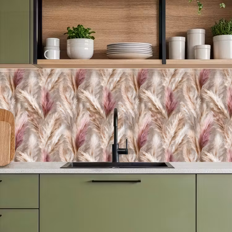 Schienale cucina - Erba della pampa - Soffice - Colorata — 8