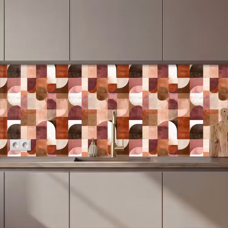 Schienale cucina - Geometria - Moderno - Retrò — 1