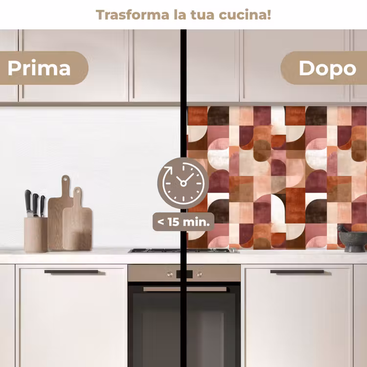 Schienale cucina - Geometria - Moderno - Retrò — 3