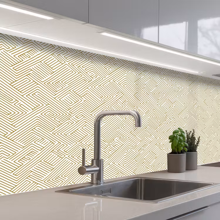 Schienale cucina - Geometrico - Linee - Verde — 2