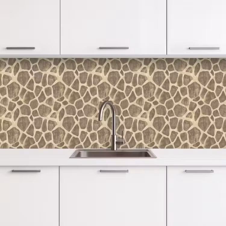 Schienale cucina - Giraffa - Motivo - Beige - Marrone — 4