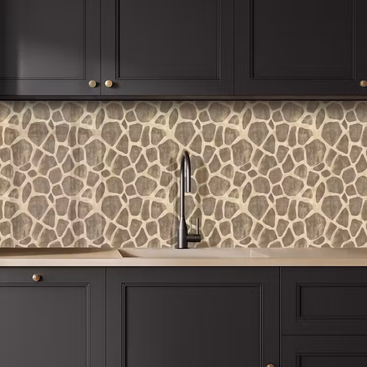 Schienale cucina - Giraffa - Motivo - Beige - Marrone — 6
