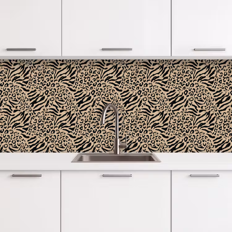 Schienale cucina - Giraffa - Zebra - Motivo - Marrone — 4