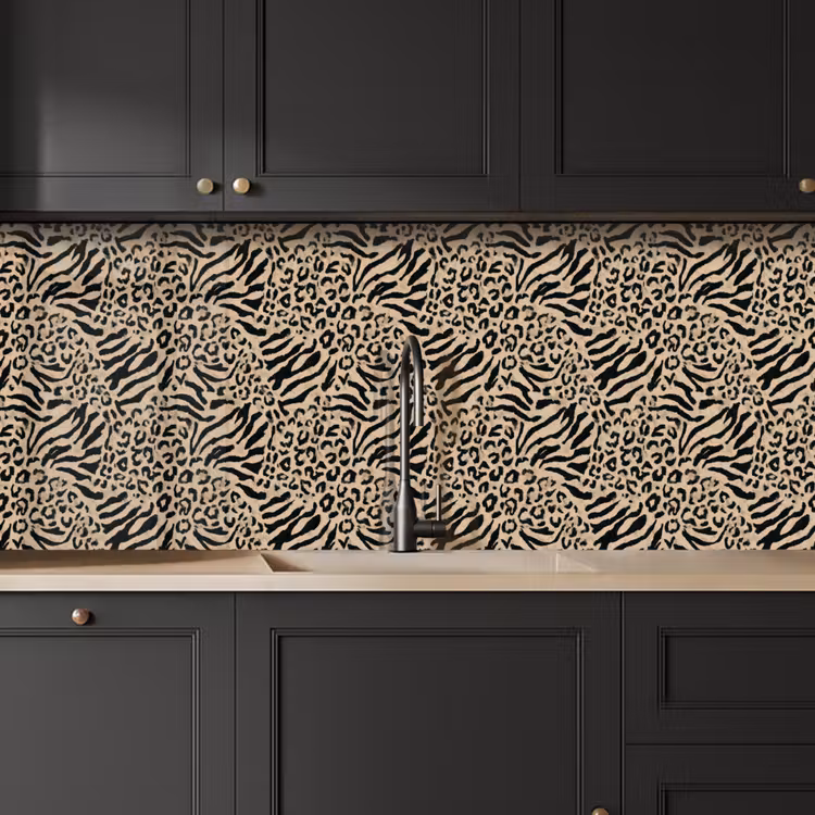 Schienale cucina - Giraffa - Zebra - Motivo - Marrone — 6