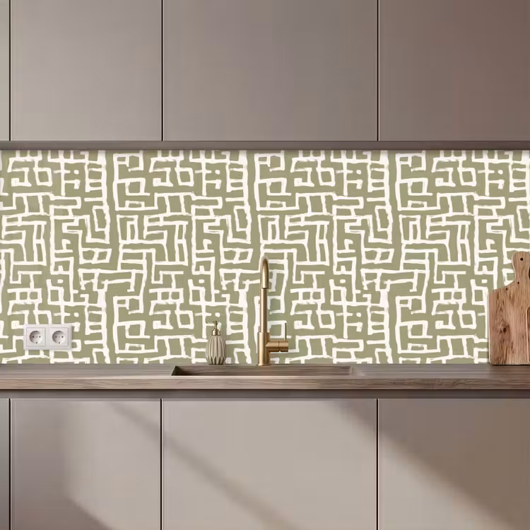 Schienale cucina - Grafica - Motivo - Verde — 1