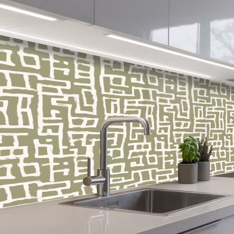 Schienale cucina - Grafica - Motivo - Verde — 2