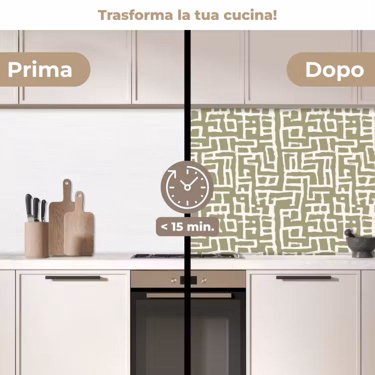 Schienale cucina - Grafica - Motivo - Verde — 3