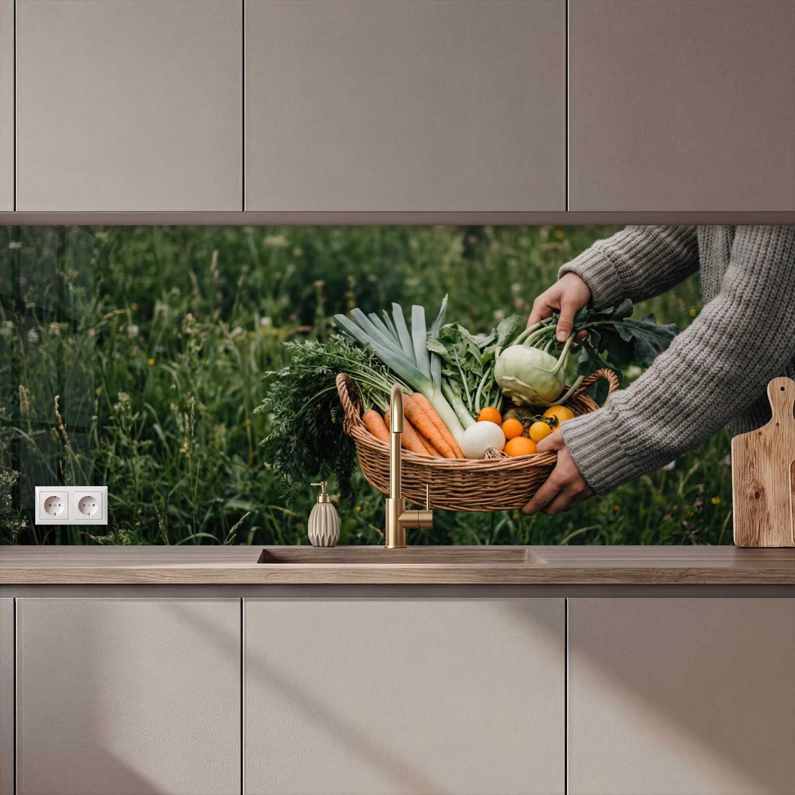 Schienale cucina - Campo - Ortaggi - Biologico - Raccolto — 1