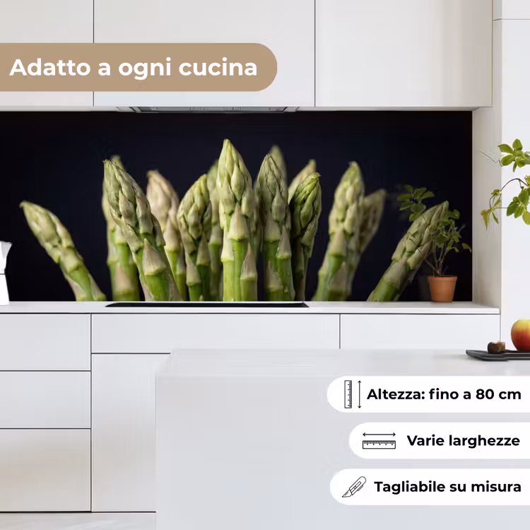 Schienale cucina - Asparagi - Verde - Nero — 7