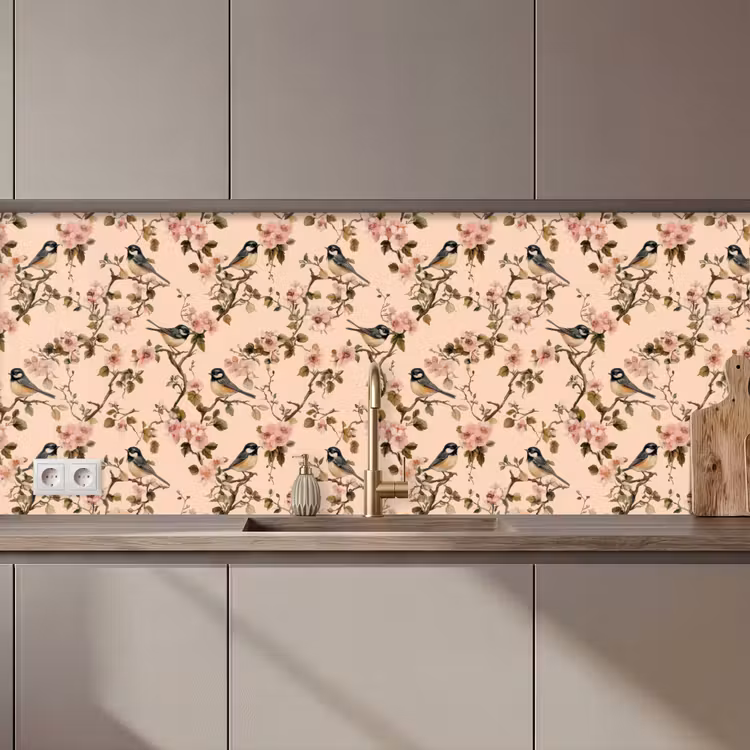 Schienale cucina - Blossom - Cinciarella - Rosa — 1