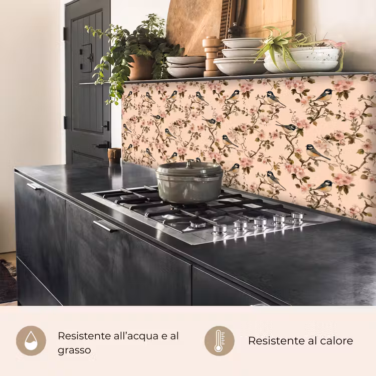 Schienale cucina - Blossom - Cinciarella - Rosa — 5