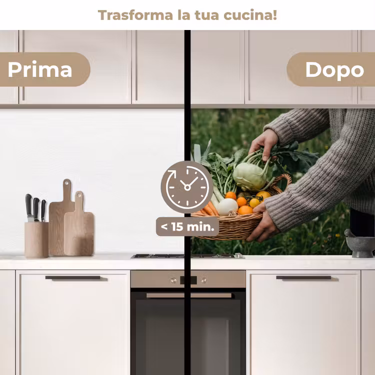 Schienale cucina - Campo - Ortaggi - Biologico - Raccolto — 3