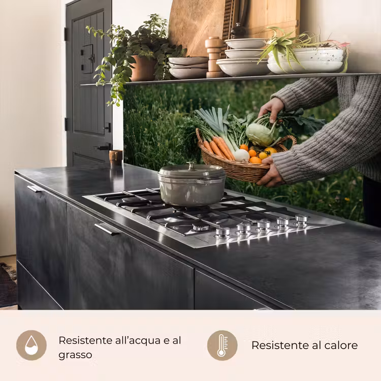 Schienale cucina - Campo - Ortaggi - Biologico - Raccolto — 5