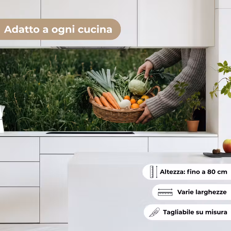 Schienale cucina - Campo - Ortaggi - Biologico - Raccolto — 7