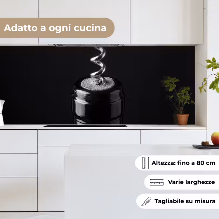 Schienale cucina - Cavatappi - Vino - Nero - Bianco — 7