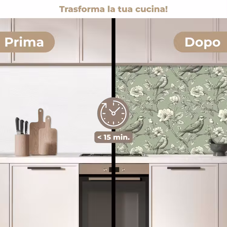 Schienale cucina - Classico - Botanico - Verde — 3