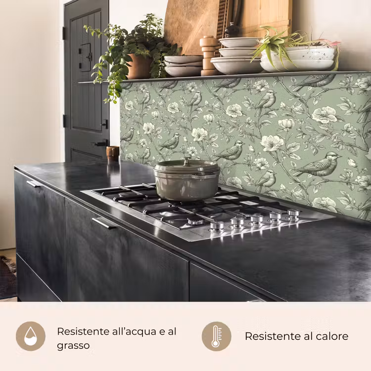 Schienale cucina - Classico - Botanico - Verde — 5