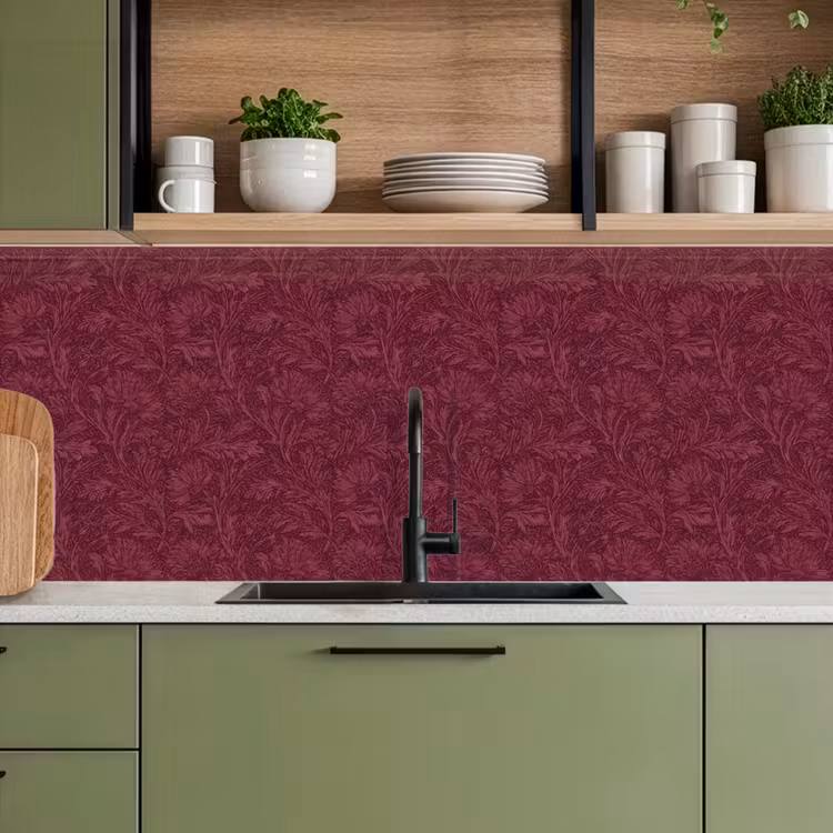 Schienale cucina - Foglie - Motivo - Viola — 8
