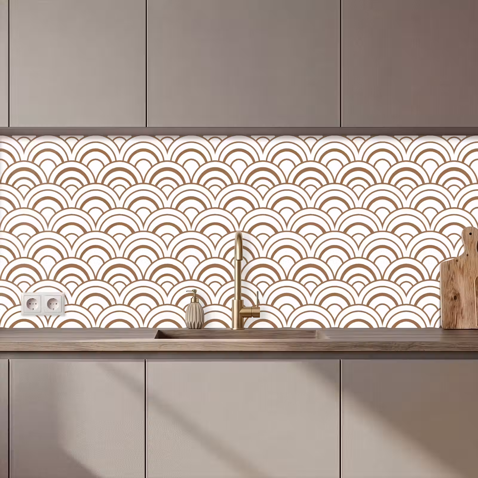 Schienale cucina - Classico - Motivo - Terracotta — 1