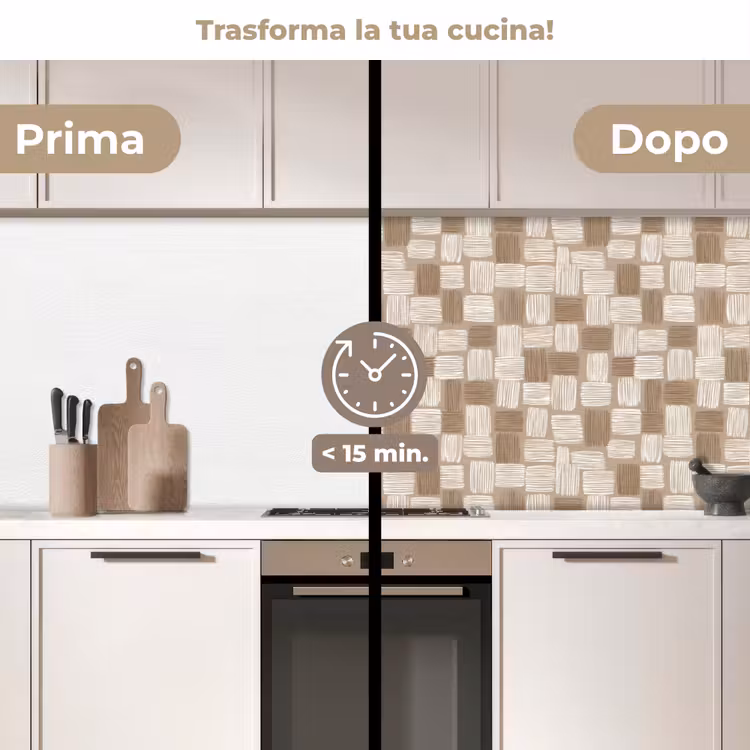 Schienale cucina - Blocco - Modello - Marrone — 3