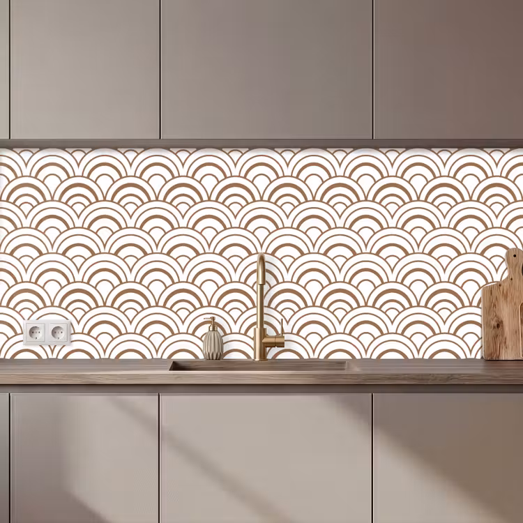 Schienale cucina - Classico - Motivo - Terracotta — 1