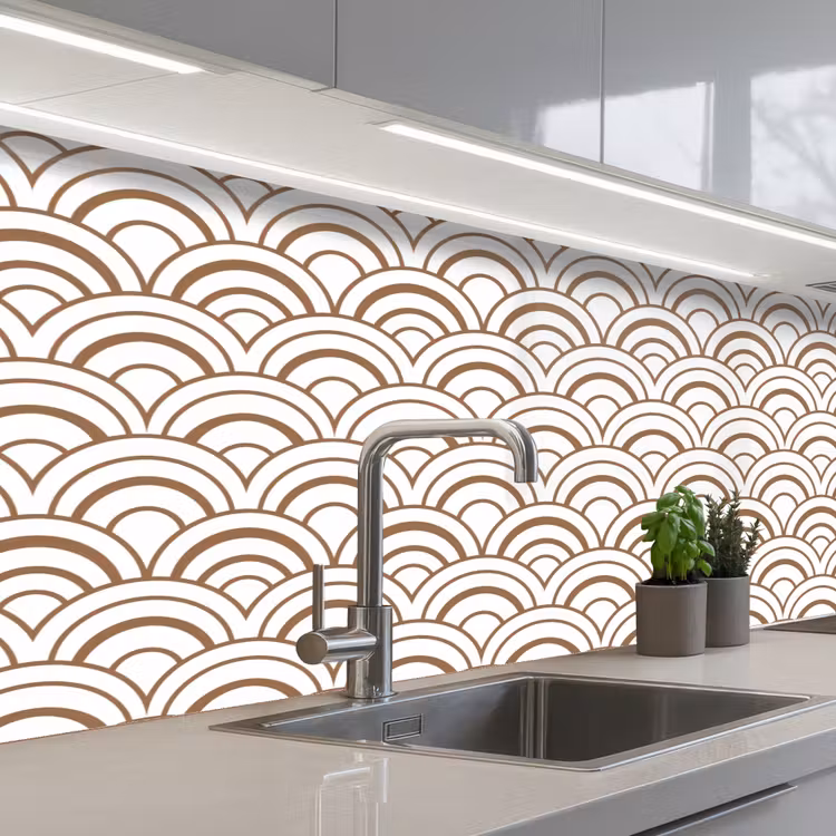 Schienale cucina - Classico - Motivo - Terracotta — 2