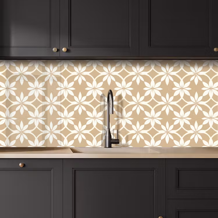 Schienale cucina - Fiori - Motivo - Beige — 6