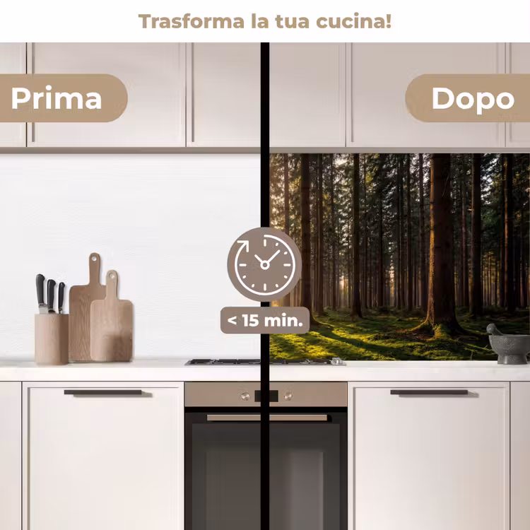 Schienale cucina - Foresta - Erba - Luce del sole — 3