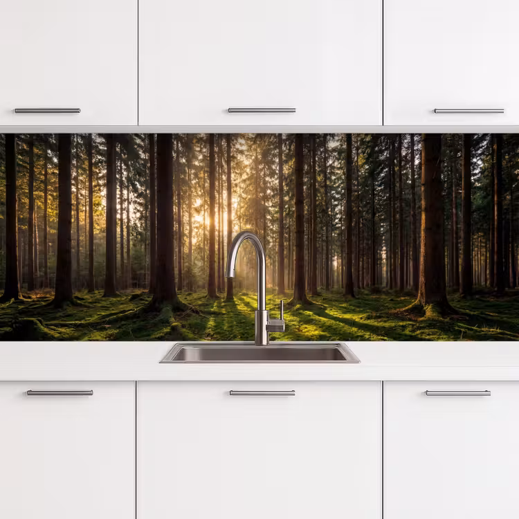 Schienale cucina - Foresta - Erba - Luce del sole — 4