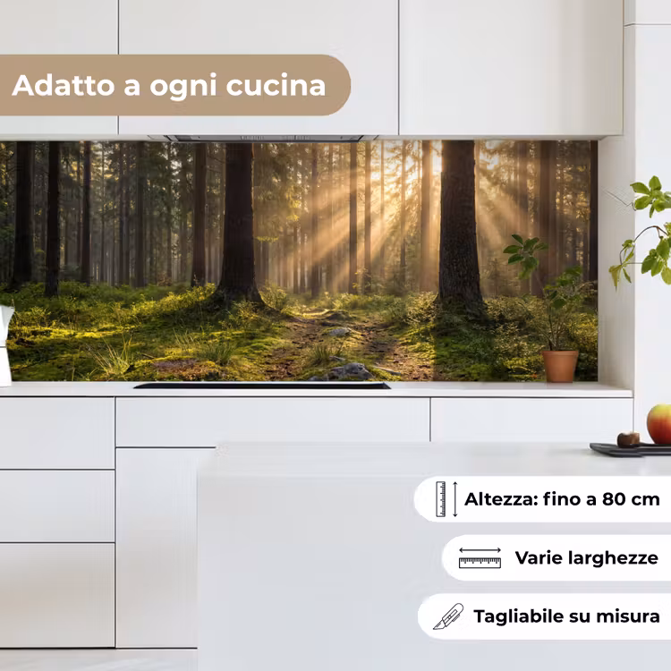 Schienale cucina - Foresta - Luce solare - Erba — 7
