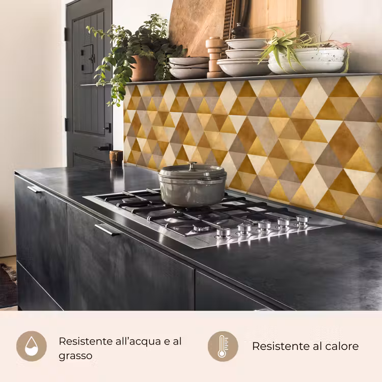 Schienale cucina - Geometrico - Triangolo - Oro — 5