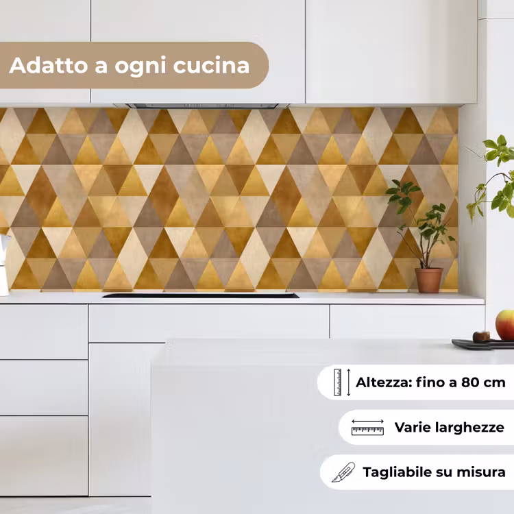 Schienale cucina - Geometrico - Triangolo - Oro — 7