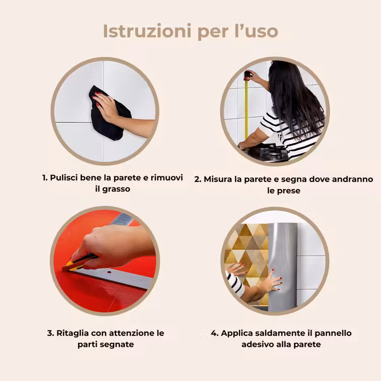 Schienale cucina - Geometrico - Triangolo - Oro — 9