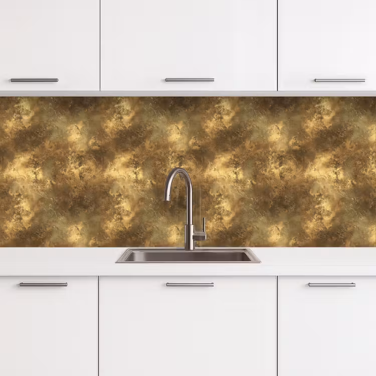 Schienale cucina - Antico - aspetto metallico - Oro — 4