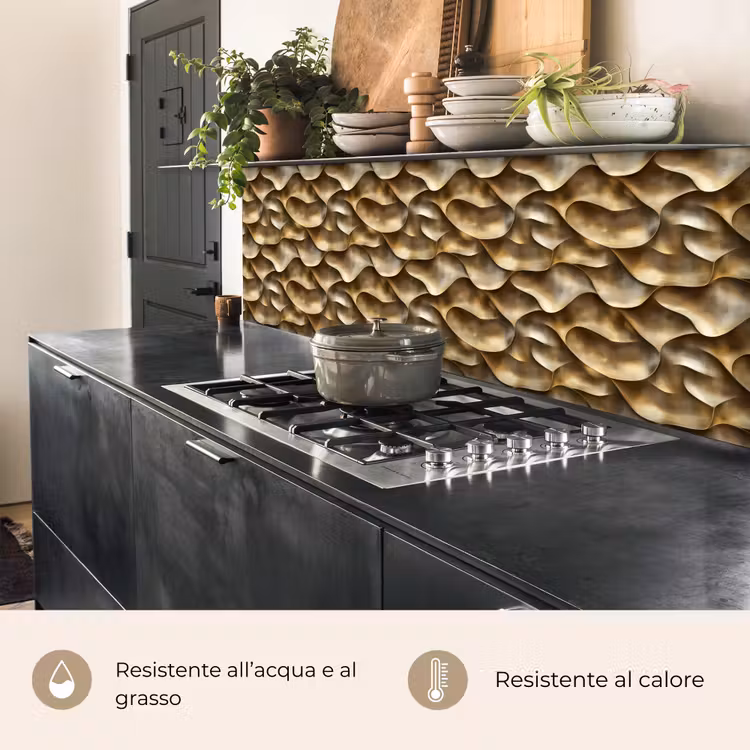 Schienale cucina - Astratto - Antico - Oro — 5
