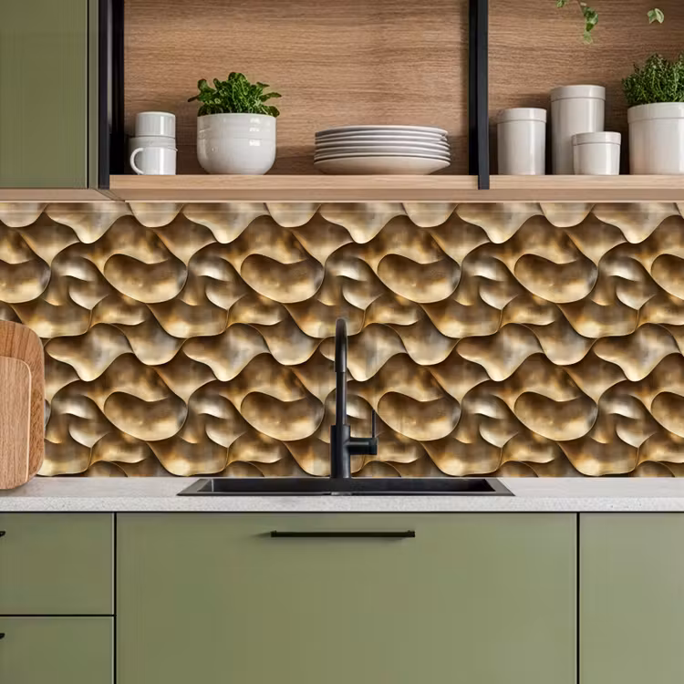 Schienale cucina - Astratto - Antico - Oro — 8