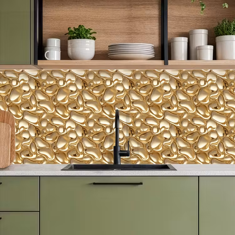 Schienale cucina - Astratto - Moderno - Oro — 8