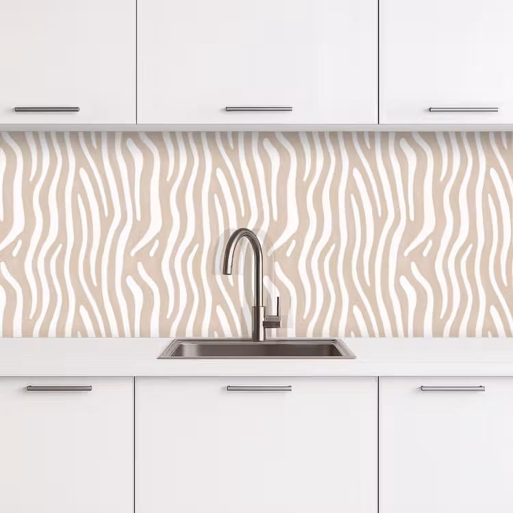 Schienale cucina - Astratto - Zebra - Beige — 4