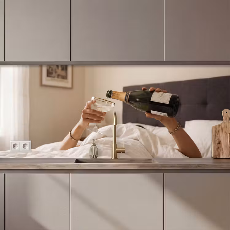 Schienale cucina - Champagne - Letto - Bollicine — 1