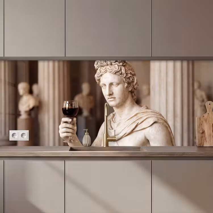 Schienale cucina - Classico - Marmo - Vino — 1