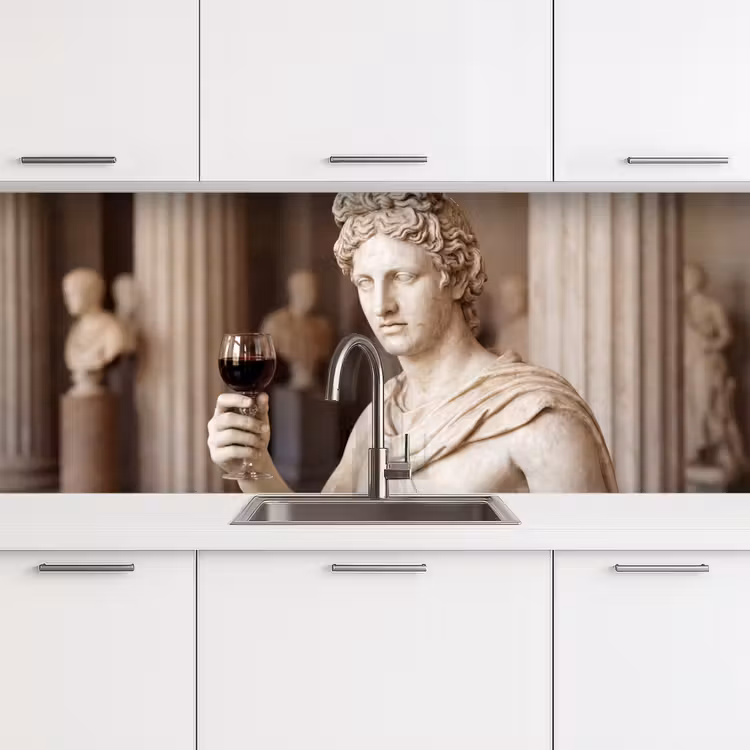 Schienale cucina - Classico - Marmo - Vino — 4