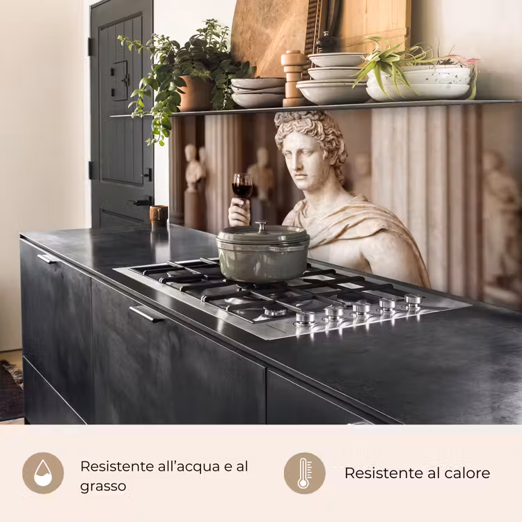 Schienale cucina - Classico - Marmo - Vino — 5