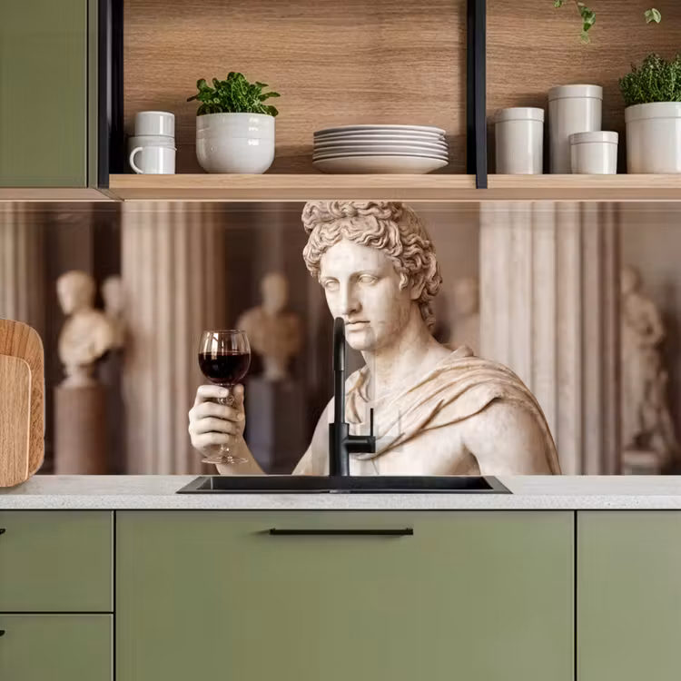 Schienale cucina - Classico - Marmo - Vino — 8