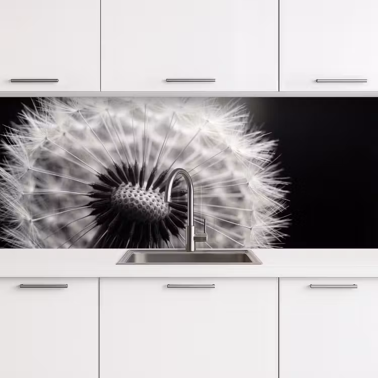 Schienale cucina - Dente di leone - Nero - Bianco — 4