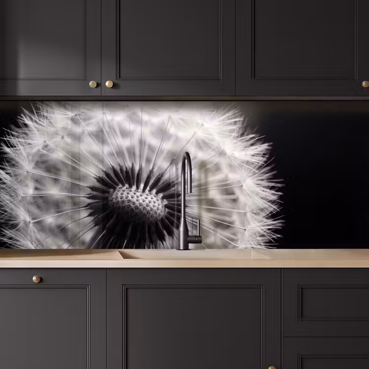 Schienale cucina - Dente di leone - Nero - Bianco — 6